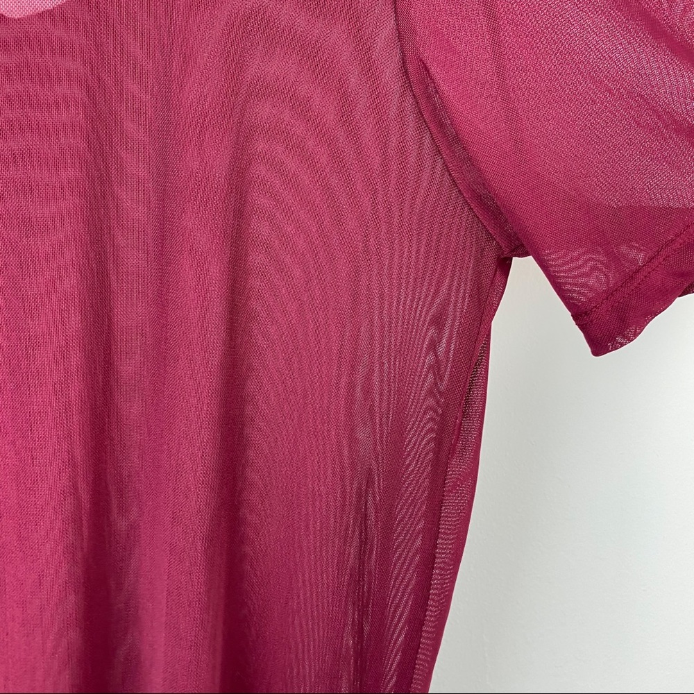 H.I.P mesh‎ short sleeve dress size small cranberry - Picture 5 of 5